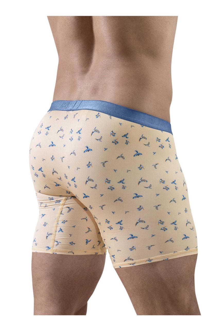 ErgoWear EW1775 SLK SE Boxer Briefs Color Peach-Birds