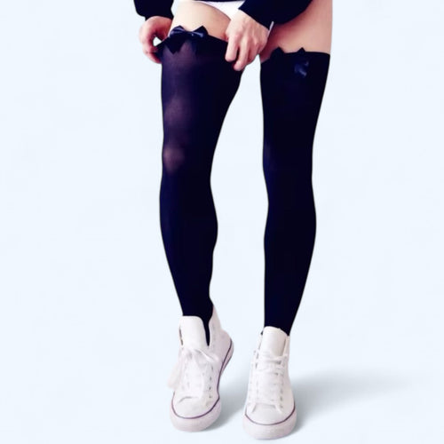 Above the Knee Men's Stockings with Bow
