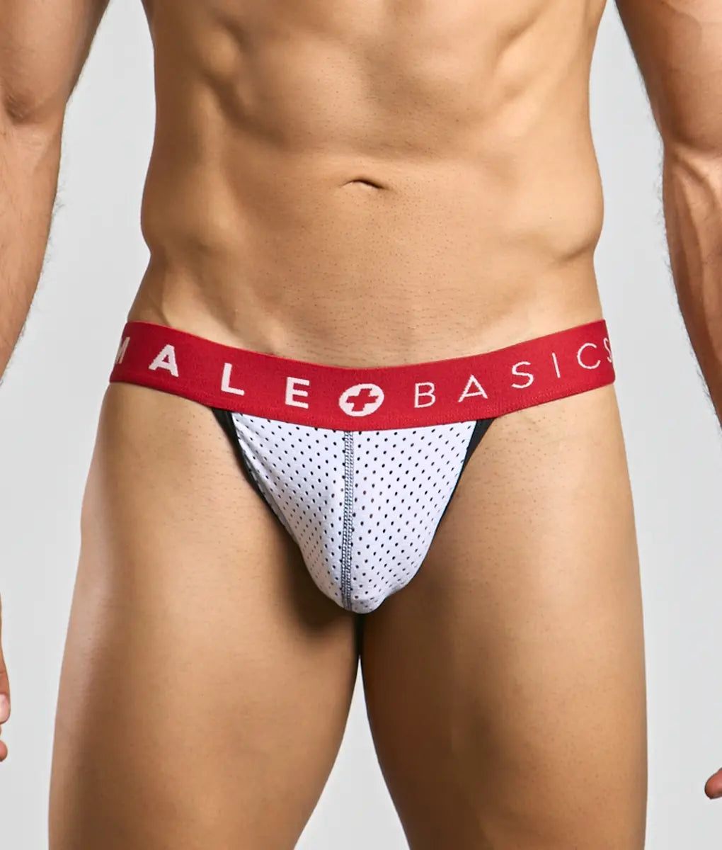 Malebasics Spot Jockstrap -White