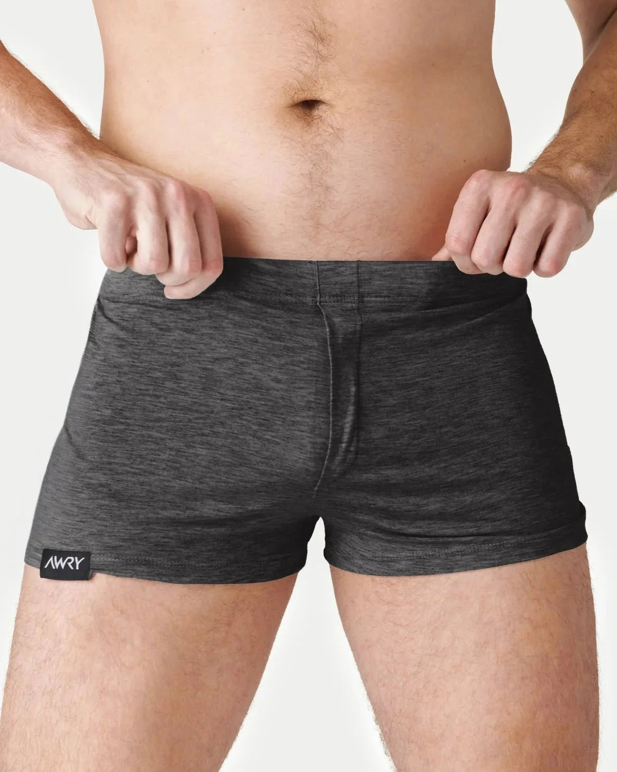 AWRY FUSHION Jock Boxers Dark Heather Gray