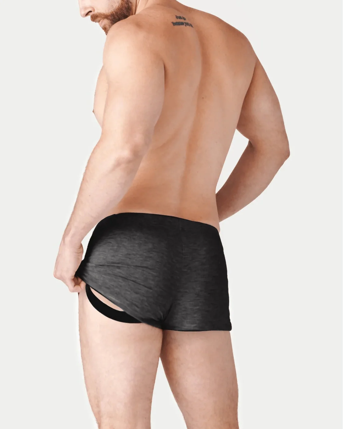 AWRY FUSHION Jock Boxers Dark Heather Gray