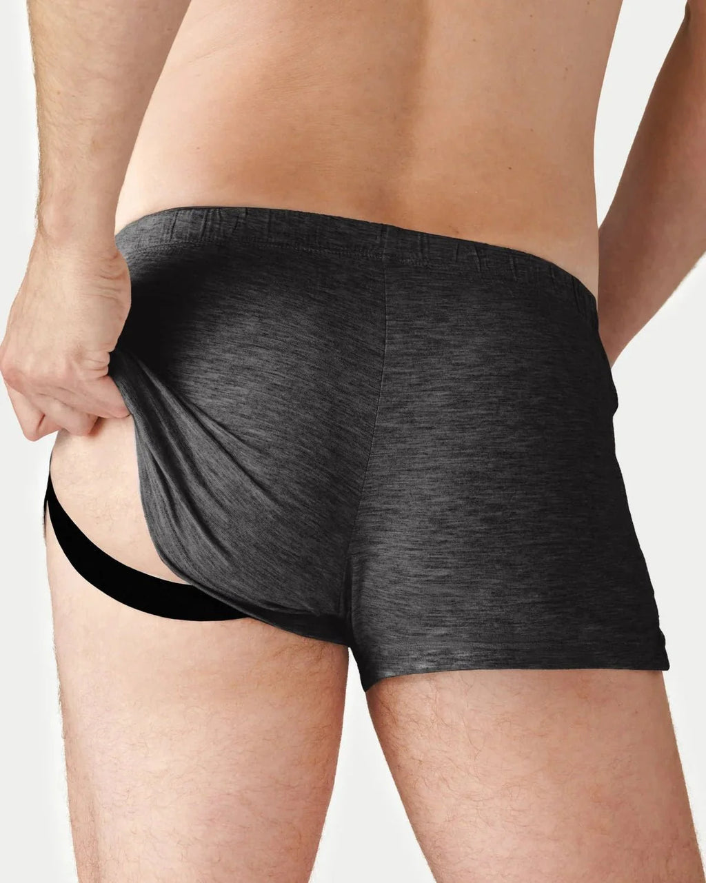 AWRY FUSHION Jock Boxers Dark Heather Gray