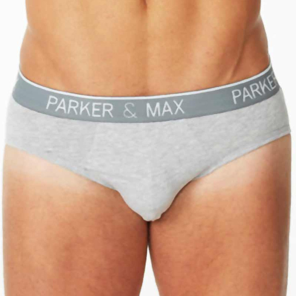 Parker & Max PMFPCS-B1 Classic Cotton Stretch Brief Heather