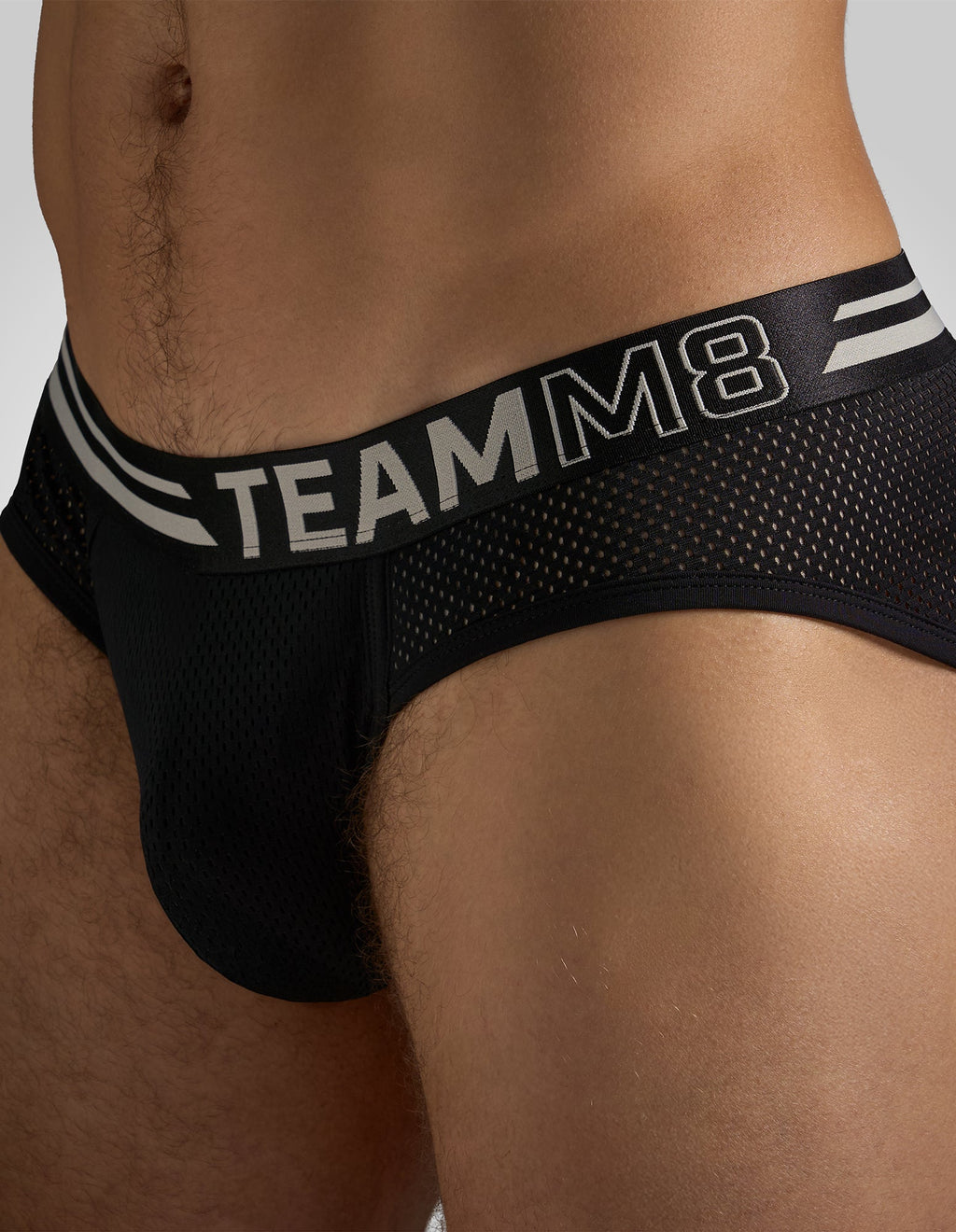 TEAMM8 Racer Mesh Briefs Jet Black